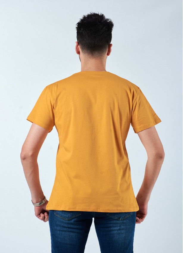 Savaşma Üret Kısa Kollu Sarı Erkek T-Shirt